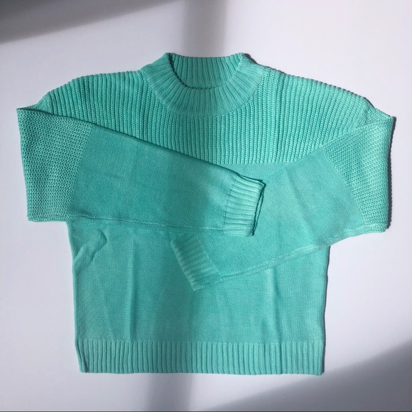 Turquoise Cable Knit Sweater - Picture 3 of 7